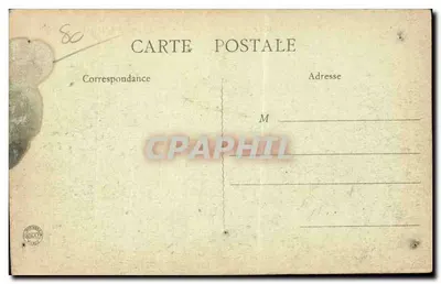 Bilhete postal antigo Montdidier Rue du faubourg St Medard — Verso