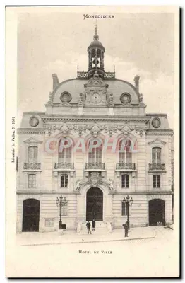 Montdidier — Hotel de Ville — Librairie L. Valles, N° 1001