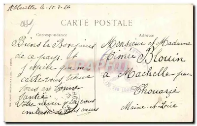 Abbeville — Monumento ao Almirante Courbet — ND. Fot. Jouet — Verso