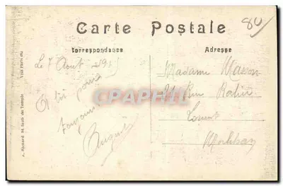 Bouchoir (Somme) — De Kerk na de bombardement — A.R. n°462 — Achterkant