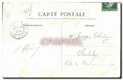 Igreja e ruínas em Picquigny — Somme — editor desconhecido, número de série não visível — Verso
