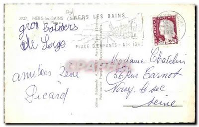 View of Mers-les-Bains — beach and cliffs — edition A. TERRIER — Back