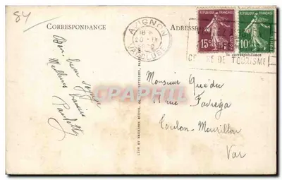 Avignon — Dom z XV i XVI wieku — Rue des Teinturiers — ND — Rewers