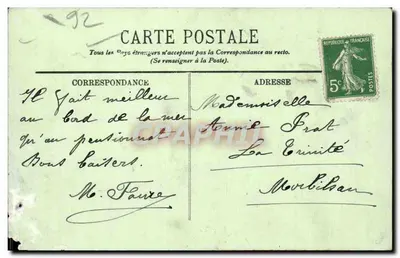 Boulogne-sur-Seine — Le Pensionnat St-Joseph — Éditeur inconnu, n° 20 — Verso