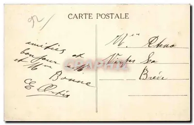 Bilhete postal antigo Sevres La manufacture nationale de Porcelaines (Musee) — Verso