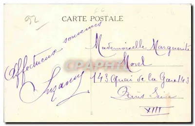 Meudon-Bellevue — Widok panoramiczny z Tarasy — F. F. Paris — Rewers