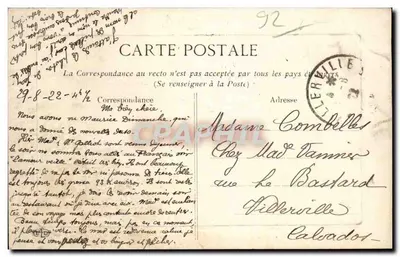 Colombes - Petit Bras da Seine — vista fluvial — editor não identificado — Verso