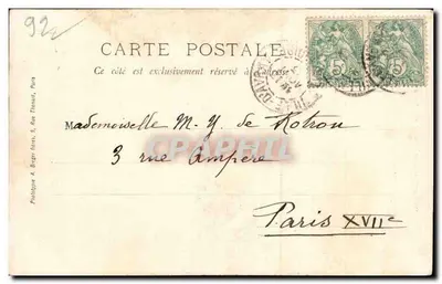 Saint-Cloud — Most Diakona — Fototypia A. Berger, Paryż — Rewers
