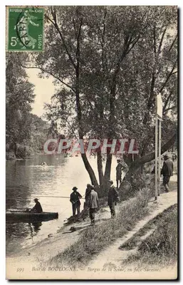 Margens do rio Sena, frente a Suresnes — Bois de Boulogne — editor N.D.P. n° 395