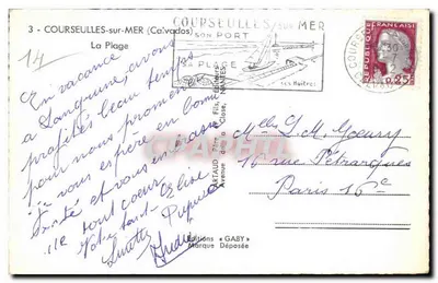 COURSEULLES-sur-MER — A Praia — Éditions Gaby — Verso