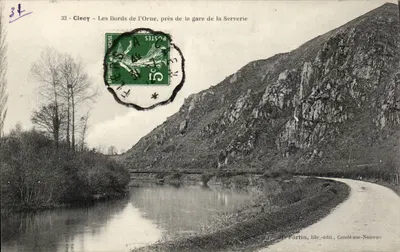 Clécy - As Margens do L'Orne, perto da estação da Serverie — H. Fortin, livreiro-editor, Condé-sur-Noireau