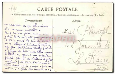 Clécy - As Margens do L'Orne, perto da estação da Serverie — H. Fortin, livreiro-editor, Condé-sur-Noireau — Verso