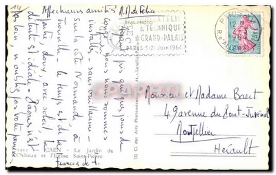 Caen — Feira de Caen — Igreja de São Pedro e jardim — Verso