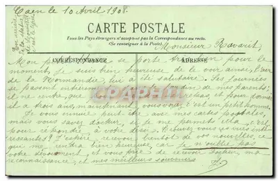 Caen — La Estatua de Luis XIV — LL — Reverso