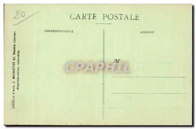 Corsica, Ghisoni - Passaggio dell'Inzecca — J. Moretti, n° 3194 — Verso