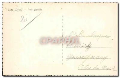 Corte (Córsega) — Vista geral — Combier-Ney-Macon — Verso