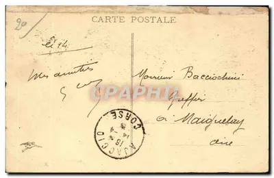 Ajaccio - A Prefeitura — Bilhete postal antigo n°20, editor anônimo — Verso