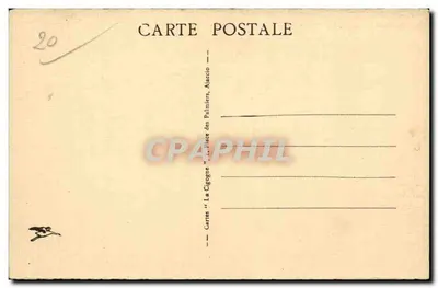 Ajaccio — Vista general de la Ciudad y de la Bahía — Cartes des Palmiers, Ajaccio — Reverso