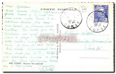 Ajaccio — vista geral — Les Editions A. TOMASI - Ajaccio — Verso