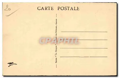 Ajaccio — Widok na Miasto — Karty 'La Cigogne', Place des Palmiers — Rewers