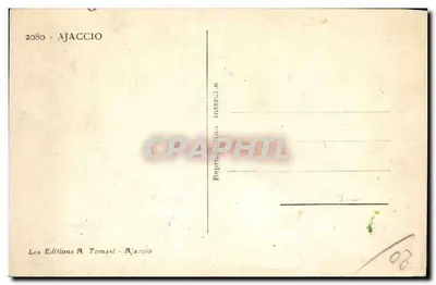 Widok zatoki Ajaccio — Ajaccio — Wydawnictwo A. Tomasi — Rewers