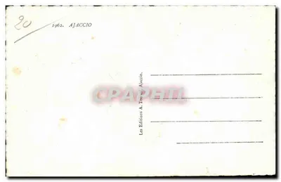 Widok na morze i wioskę — Ajaccio — Wydawnictwo A. Tourre, Ajaccio — Rewers