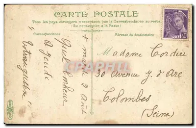 Ajaccio — Beeld van generaal Bonaparte — uitgever L. B. n° 3405 — Achterkant