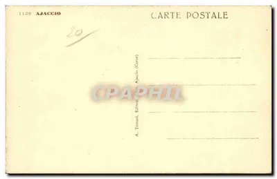 Ajaccio — Widok portu i budynków — A. Tomasi, Ajaccio (Korsyka) — Rewers
