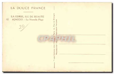 A Corça, ilha de beleza — A Nova Praia — Edições d'Art YVCA, Paris — Verso