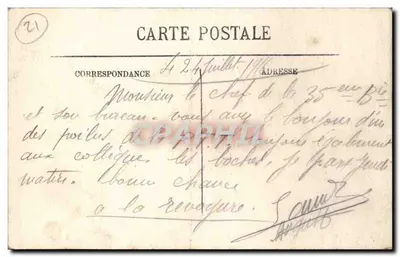 Dijon — O Hotel da Campanha e a Praça Darcy — LL. n° 107 — Verso