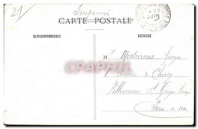 Avenue de la Côte — Dijon — Drukarnia Pocztowa — Rewers
