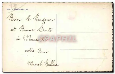 Marseille — Herinnering aan Marseille — onbekende uitgever, nr. 506 — Achterkant