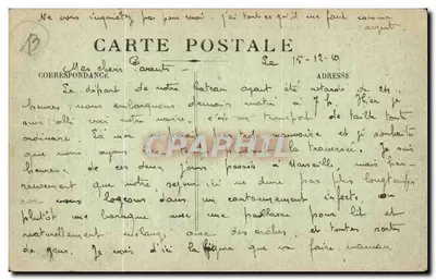 Marseille - O Forte de São João e a Baía — editor A.D. n°35 — Verso