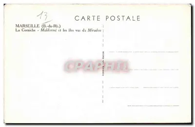 La Corniche - Maldormé i wyspy widziane z Miradou — Combier-IP-Macon — Rewers