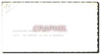 Bassiny portu w Marsylu — Vocabulaire Géographique — n°26-35 — Rewers
