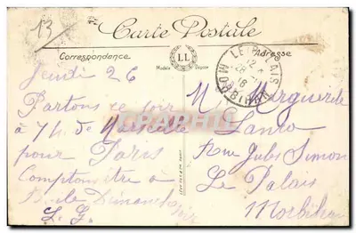 Marselha — La Cannebière — LL. — Verso