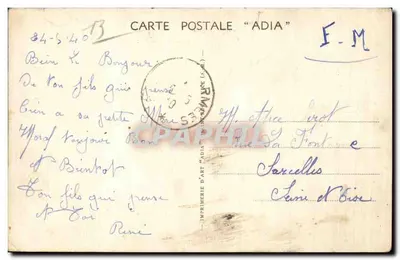 Marsiglia — Il Vecchio Porto — Stampa d'Arte 'ADIA' n°433 — Verso