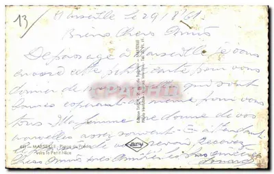 Marseille — Plaża Prado — Wydawnictwo TARDY, nr 441 — Rewers