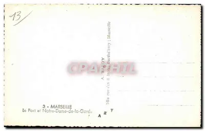 O Porto e Notre-Dame-de-la-Garde — Marselha — A. TADDY — Verso