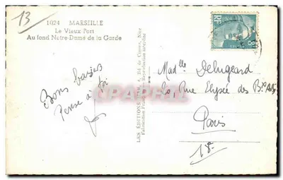The Old Port — In the Background Notre-Dame de la Garde — French Editions — Back