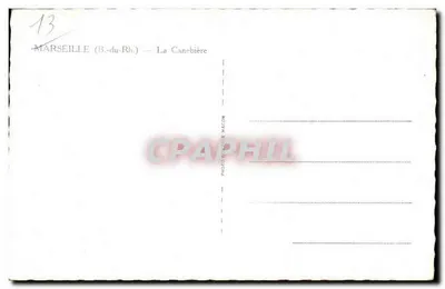 Marseille (B.-du-Rh.) — La Canebière — Photographe M. MACON — Verso