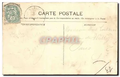 Marseille - Wejście do Starego Portu — widok mostu wiszącego — wydawca: C. Marseille — Rewers