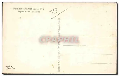 Marseille — Pêcheur et curieux — Edition Galejades Marsellaises N° 6 — Rewers