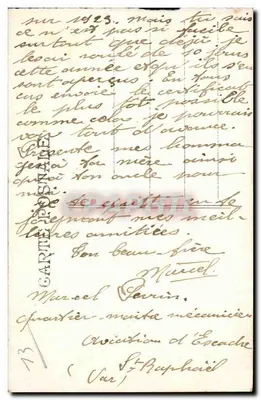 Marseille - Wystawa Kolonialna 1922 - Wieża Pałacu Afryki Zachodniej - Stara pocztówka — Rewers
