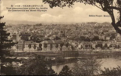 Charleville — Vista panorâmica tirada do Jardim de Mont Olympe — Edição Floquet - Montcy, n° 1148