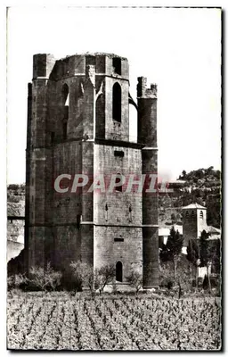 Abadia de LAGRASSE (Aude) — A Torre Charlemagne — Photographie Castebagque