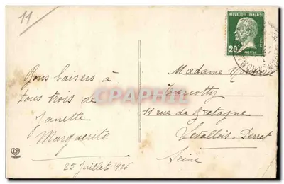 Góra Czarna — Rigole, blisko Lampy, Le Conquet — Dom Strażnika — Fot. Labouche Fr. — Toulouse — nr 243 — Rewers