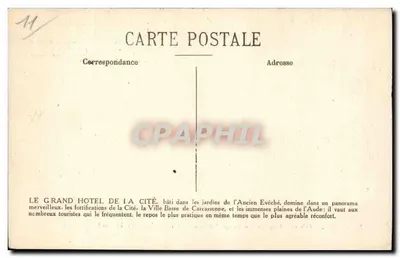 Carcassonne (Cidade) — A Porta Narbonnese e a Torre do Tesouro — n°9 — Verso