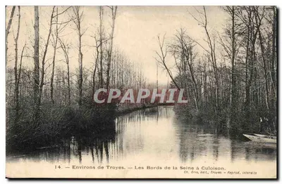 Les Bords de la Seine à Culoison — Environs de Troyes — Ch. Gris, édit., Troyes — Reprod. interdite