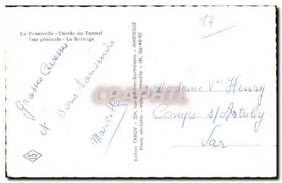 Quinson — Herinnering aan Quinson — Uitgave Tardy — Achterkant